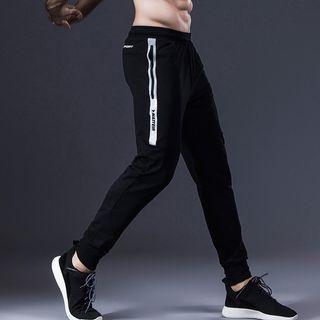 Contrat-strap Cuffed Sweatpants