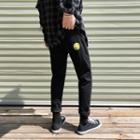 Smiley Face Applique Straight Cut Jeans