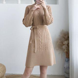 Twist Knit Sweater Dress