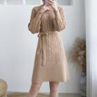 Twist Knit Sweater Dress