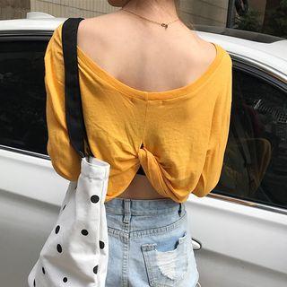 Twist Back Cropped Tee