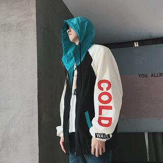Color Block Hoodie Windbreaker
