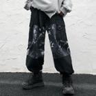Tie-dyed Panel Cargo Baggy Pants