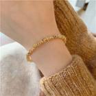 Textured Open Bangle Gold - One Size