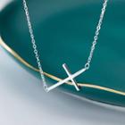 925 Sterling Silver Cross Pendant Necklace S925 Silver - One Size