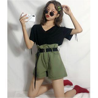 Short-sleeve Top / Wide-leg Shorts
