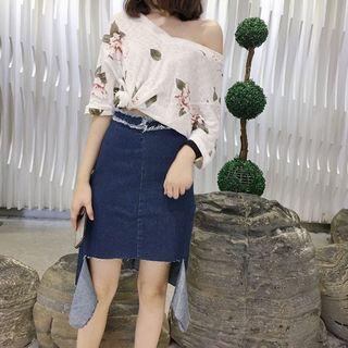 Drape Side Pencil Skirt