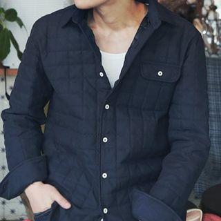 Flap-pocket Quilted Shirt