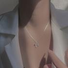 Cz Arrow Necklace Silver - One Size