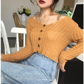 Single-breast Light Cropped Cardigan