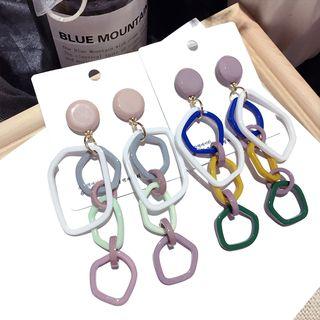 Irregular Acrylic Chain Dangle Earring