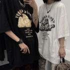 Bear Lettering Short-sleeve Top