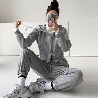 Napped Cropped Hoodie