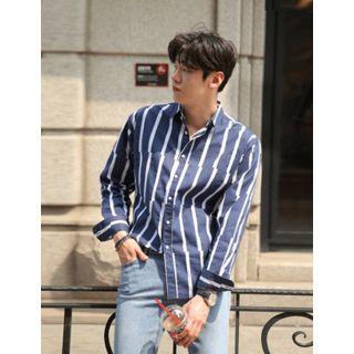 Stripe Loose-fit Tiered Shirt