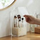 Acrylic Makeup Brush Organizer With Faux Pearl