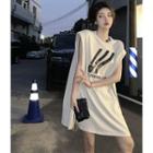 Sequined Loose-fit T-shirt Dress As Figure - One Size