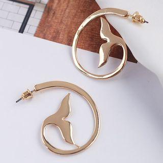 Mermaid Tail Earring 1 Pair - As Shown In Figure - One Size