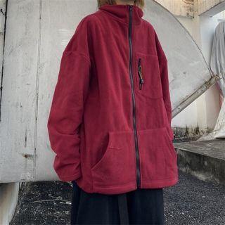 Front Pocket Zip-up Fleece Jacket