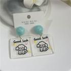 Dog Drop Earring 1 Pair - Transparent - One Size