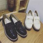 Bow-accent Fringed Loafers