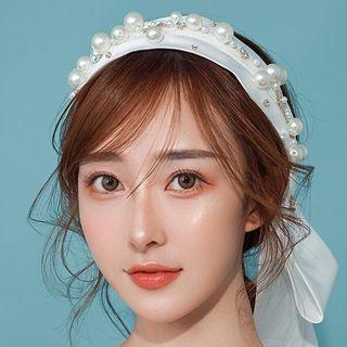 Wedding Faux Pearl Fabric Headband