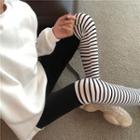 Striped Leggings Stripes - Black & White - One Size