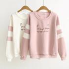 Contrast-color Embroidered Pullover