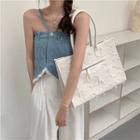 Textured Canvas Tote Bag