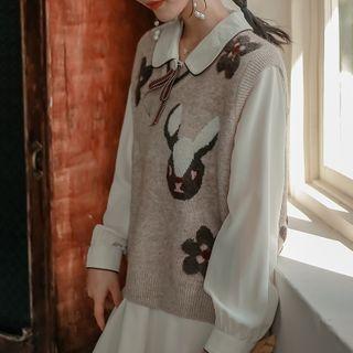 Rabbit Jacquard Sweater Vest