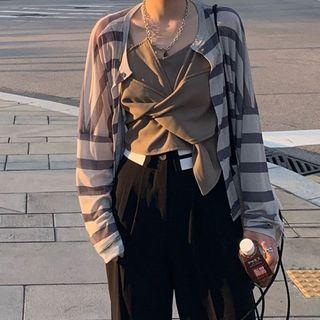 Shirred Tie-front Camisole Top