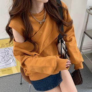 Asymmetrical Cut-out Sweatshirt
