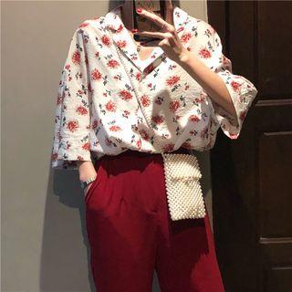 Short Sleeve Floral Print Shirt