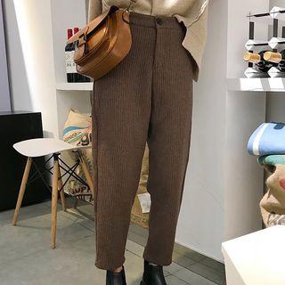 Cropped Wide-leg Harem Pants