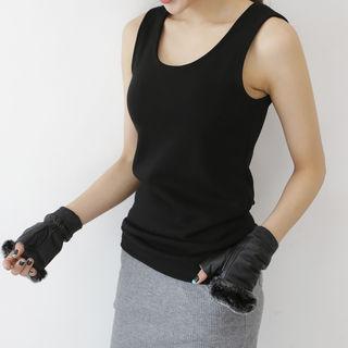Coral-fleece Lined Tank Top