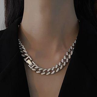 Chunky Chain Rhinestone Alloy Choker