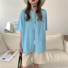 Elbow-sleeve Wrapped T-shirt