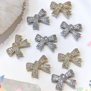 Bow Rhinestone Nail Art Decoration