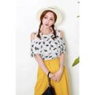 Frilled-detail Pattern Top
