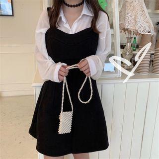 Plain Shirt / A-line Pinafore Dress