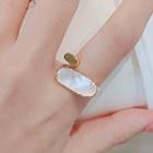Shell Alloy Open Ring Ly2633 - Ring - White - One Size