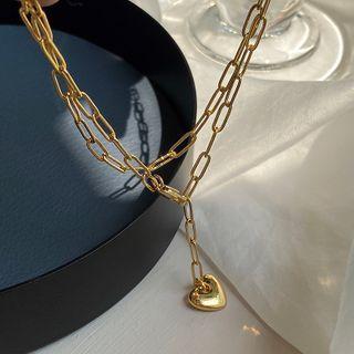 Heart Necklace 1 Piece - 18k Gold - Gold - One Size