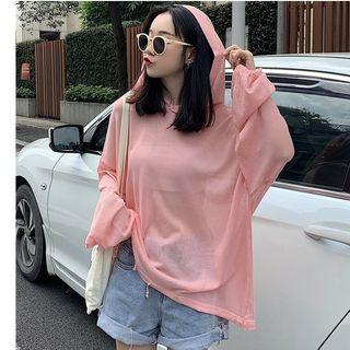 Hooded Oversize Long-sleeve T-shirt