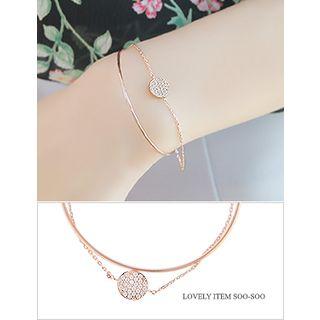 Rhinestone Pendant Tiered Bracelet