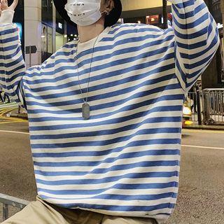 Round Neck Striped Pullover