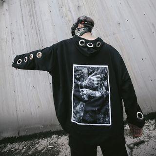 Applique Hoop Long-sleeve Sweatshirt