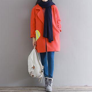 Applique Double Breasted Coat
