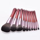 Set Of 10: Makeup Brush T-10-161 - Set Of 10 - Red - One Size