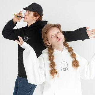 Smile / Sad Face Print Hoodie