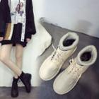 Knit Panel High Top Sneakers