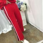 Striped Sweatpants Red - One Size